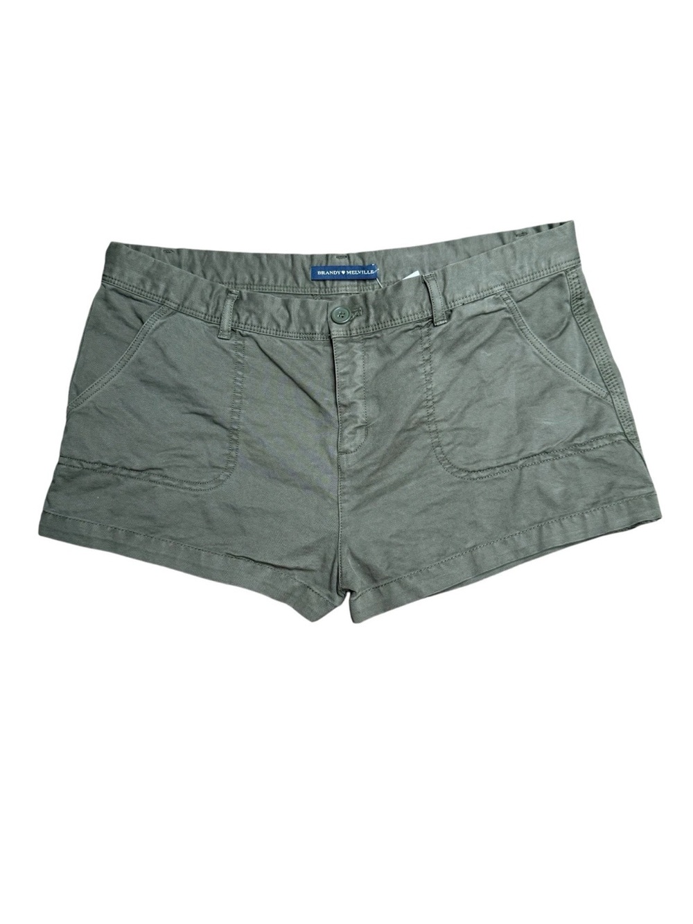Brandy Melville Olive Green Cargo Shorts NWT Waist 30 Y2K Utility Style